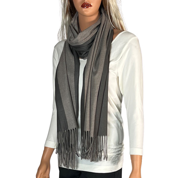 3713 - #30 Taupe/Brown<br>
Two Tone Cashmere Blend Shawl
