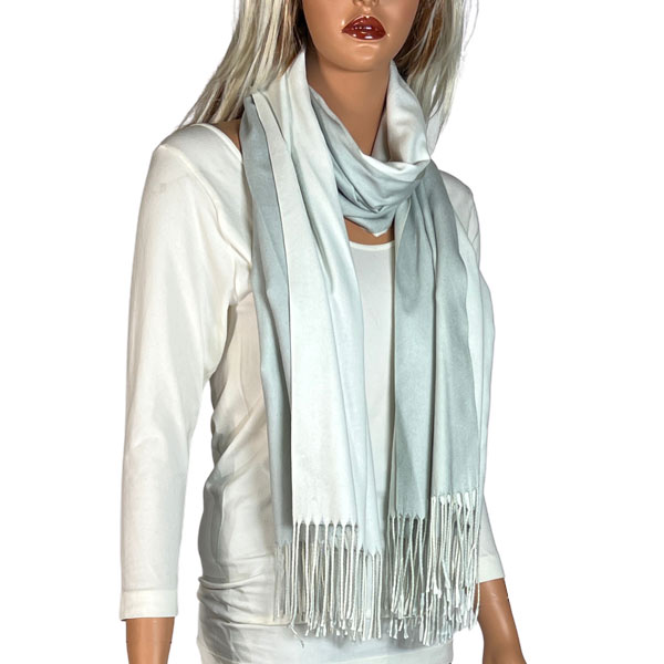 3713 - #32 Ivory/Silver<br>
Two Tone Cashmere Blend Shawl