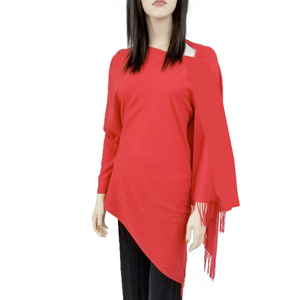 3713 - Red <br>Cashmere Blend Shawl
