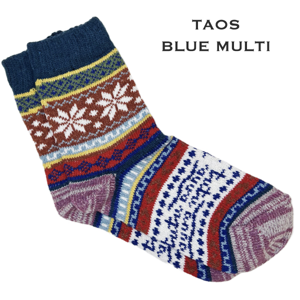 3748 - Crew SOCKS - Taos - Blue Multi MB