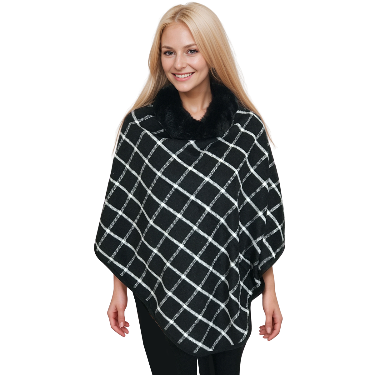 3759 - Fur Trimmed Ponchos 2023