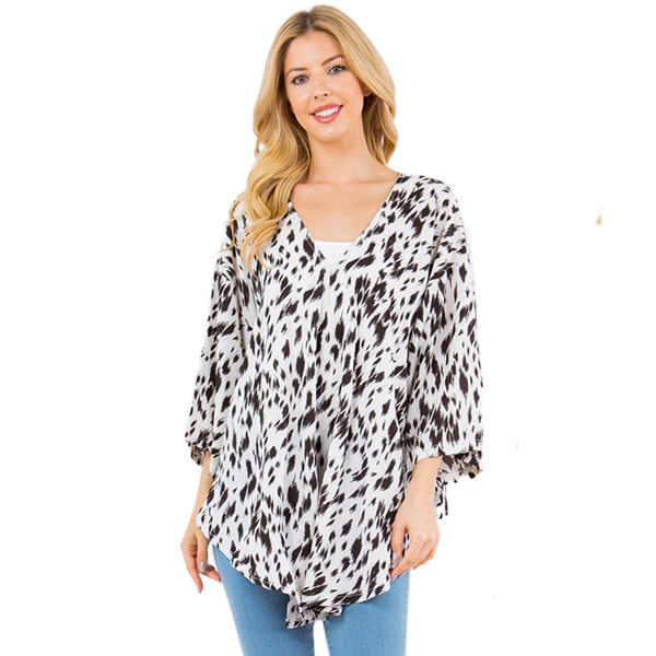 3779 - V-Neck Poncho with Sleeves 3779/4256/