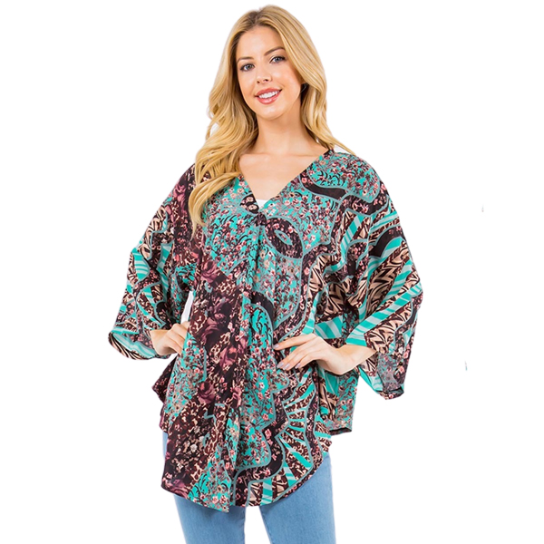 3779 - V-Neck Poncho with Sleeves 3779/4256/