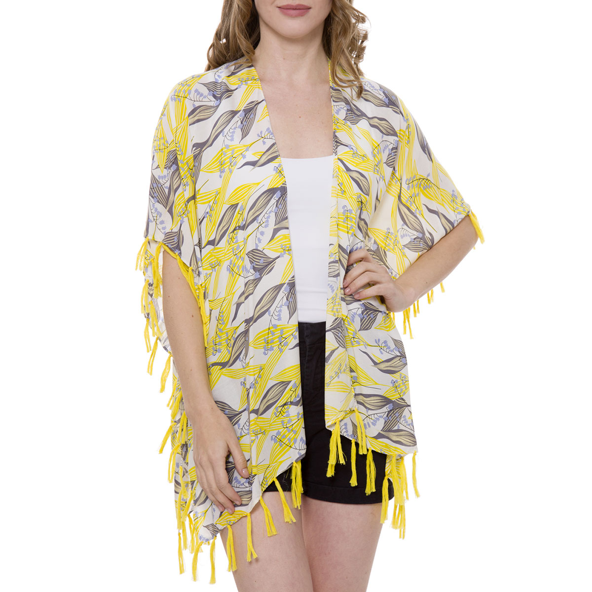 1371 - Yellow<br>
Tasseled Kimono