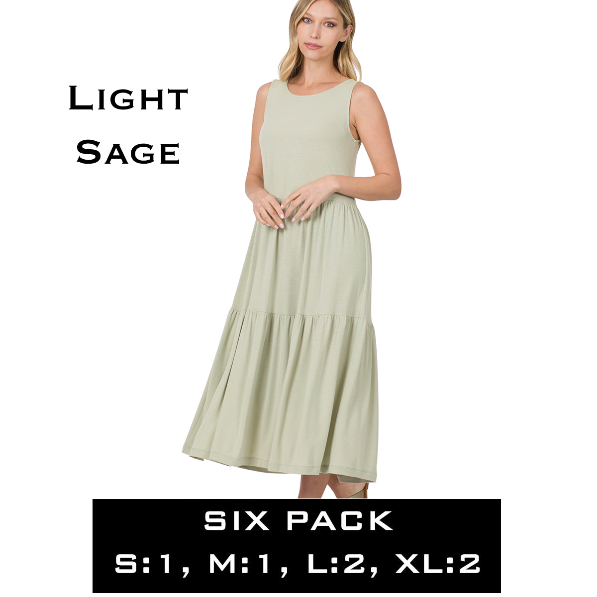 Light Sage<br>43050 Dress<br>SIX PACK