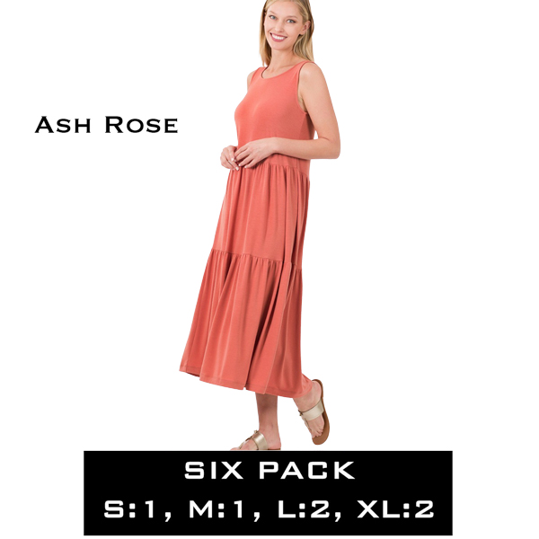 43050 - Sleeveless Tiered Midi Dress