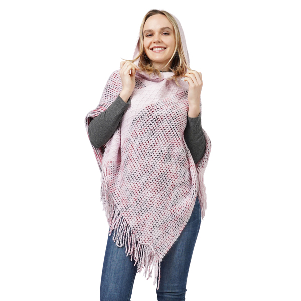 10855 - Knitted Hooded Poncho