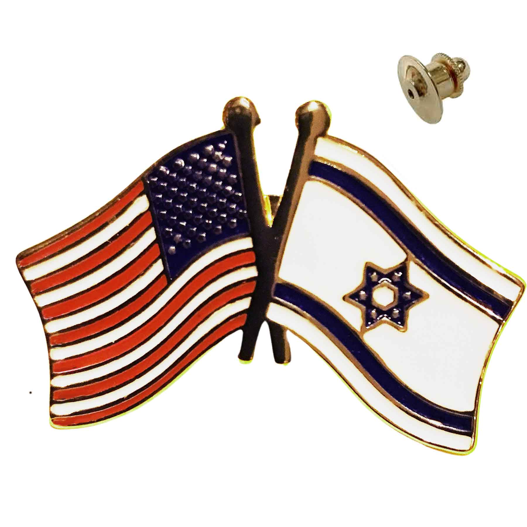 05 - USA/Israel<br>
Gold Accent Lapel Pin