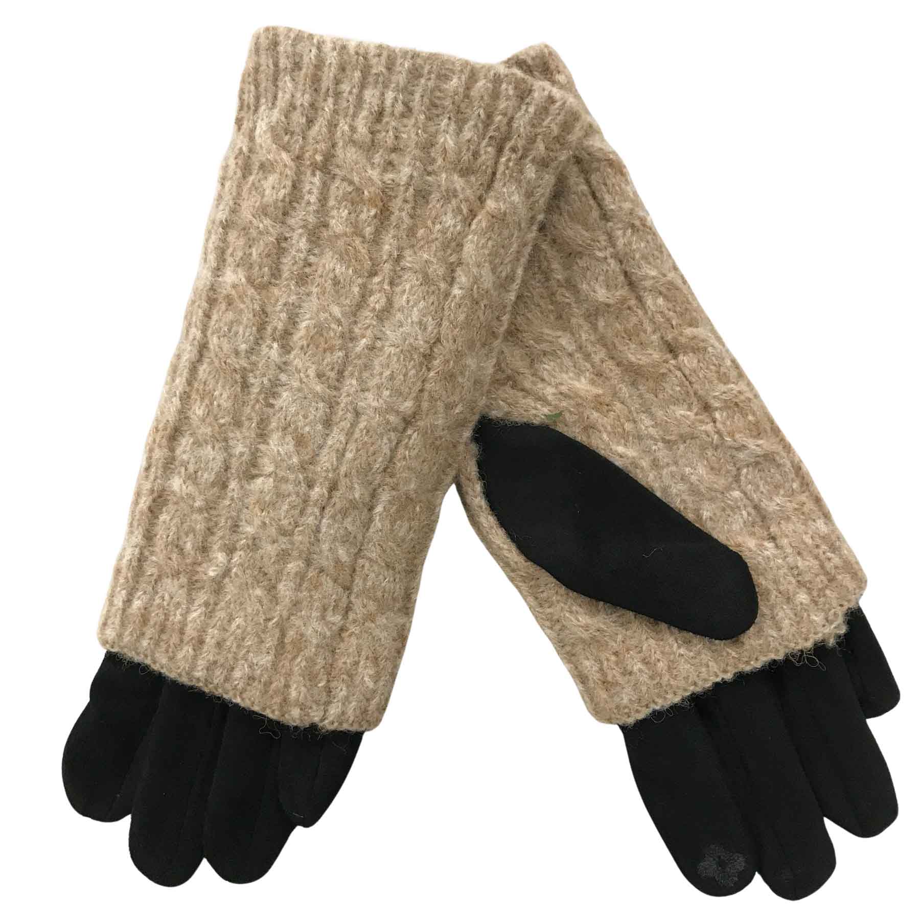 3033 - Cable  Knit Layered Gloves