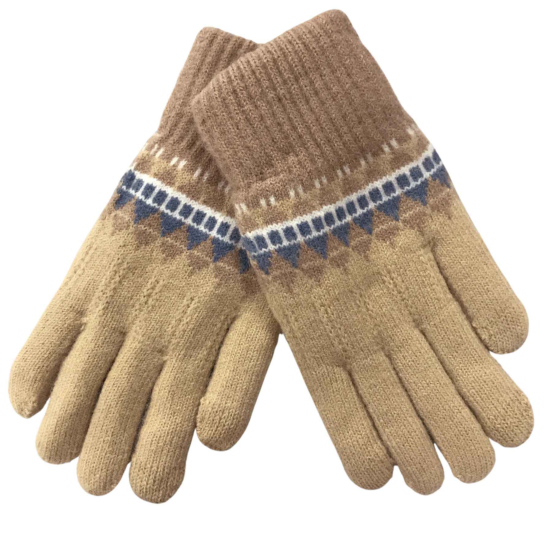 3030 - Alpine Pattern Knitted Gloves 