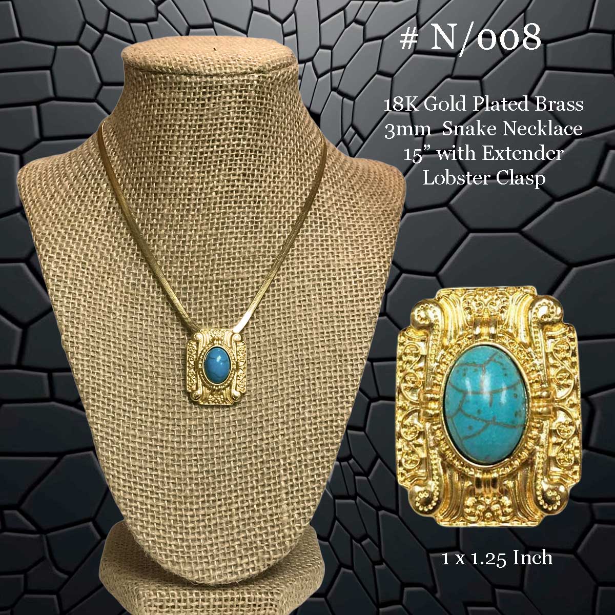 3907 - 18K Turquoise Jewelry