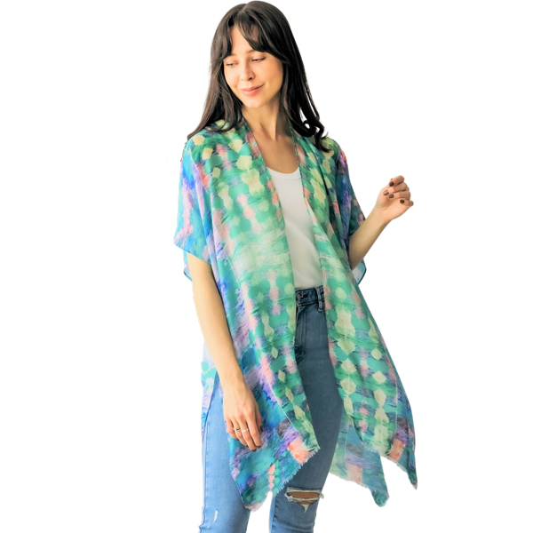 5091 - Abstract Water Color Kimonos