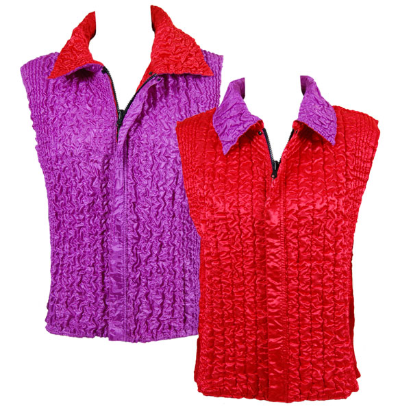SRO - Red/Orchid <br>Quilted Reversible Vest