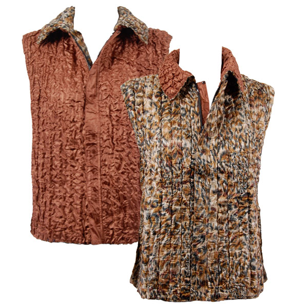 P03/PLUS - Leopard<br>Quilted Reversible Vest