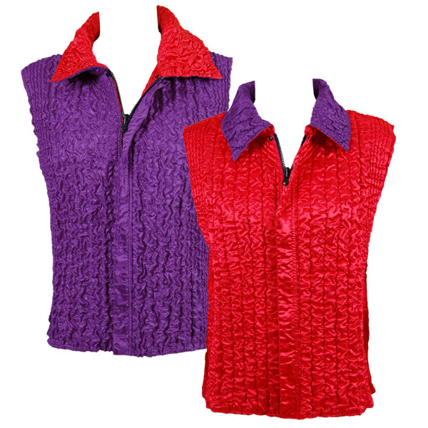SRP/PLUS - Red/Purple<br>Quilted Reversible Vest