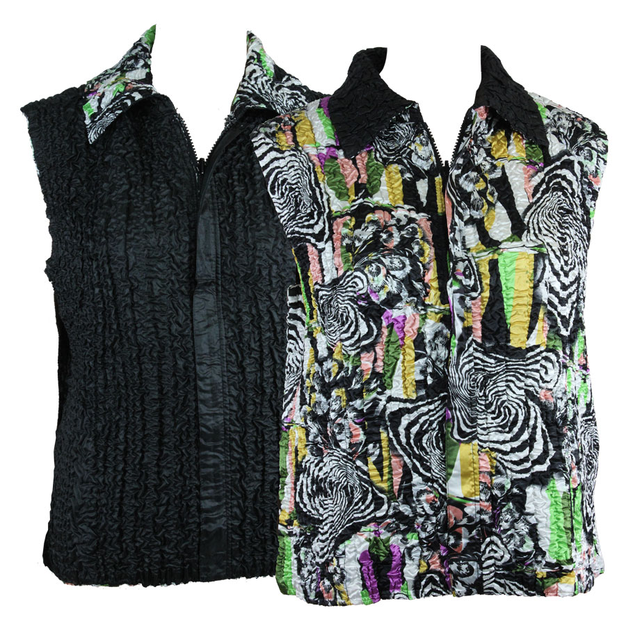 14013 - Abstract Multi<br>Quilted Reversible Vest