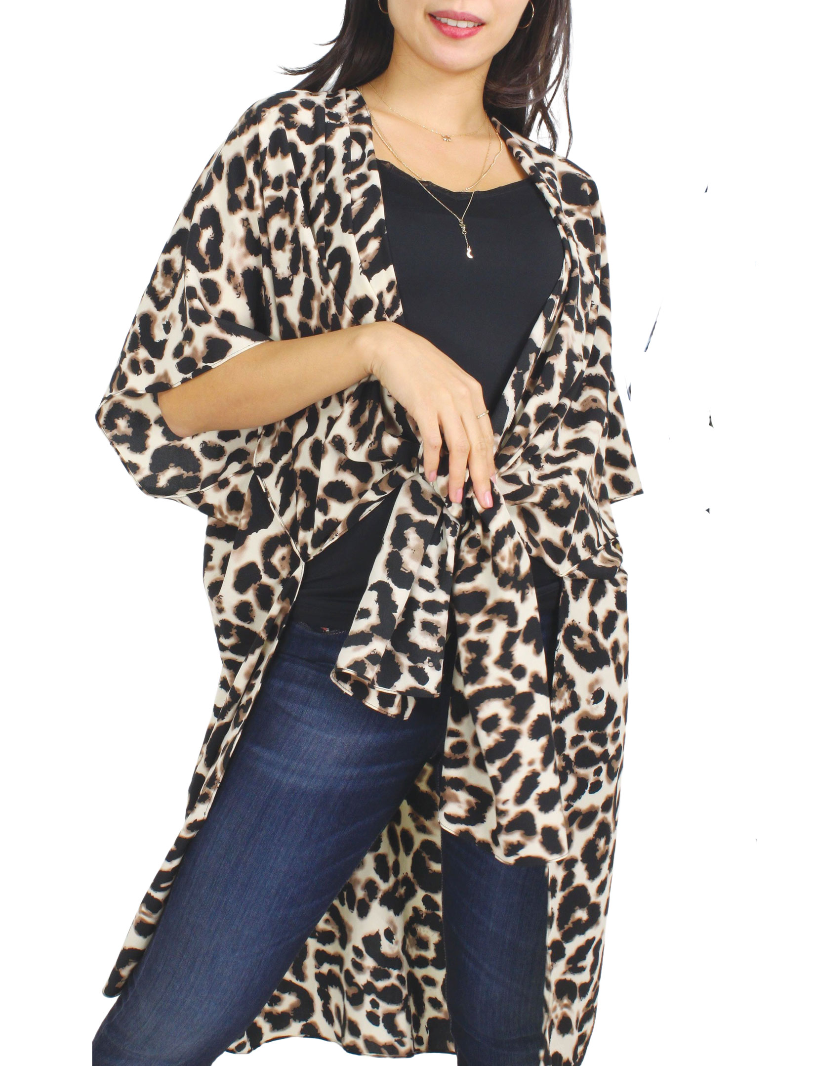 Leopard Kimono Print Wholesale9930 -
