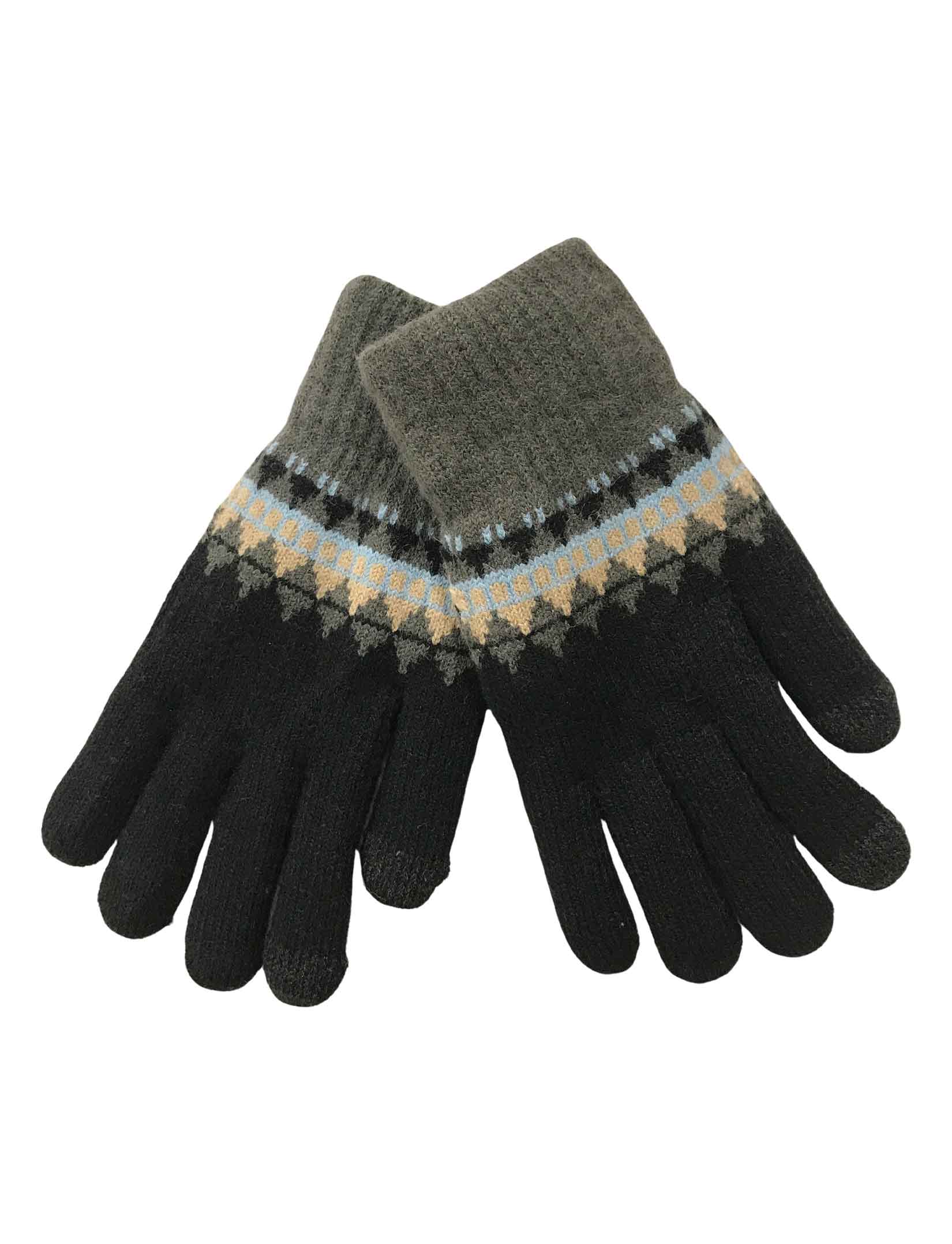 3030 - Alpine Pattern Knitted Gloves 