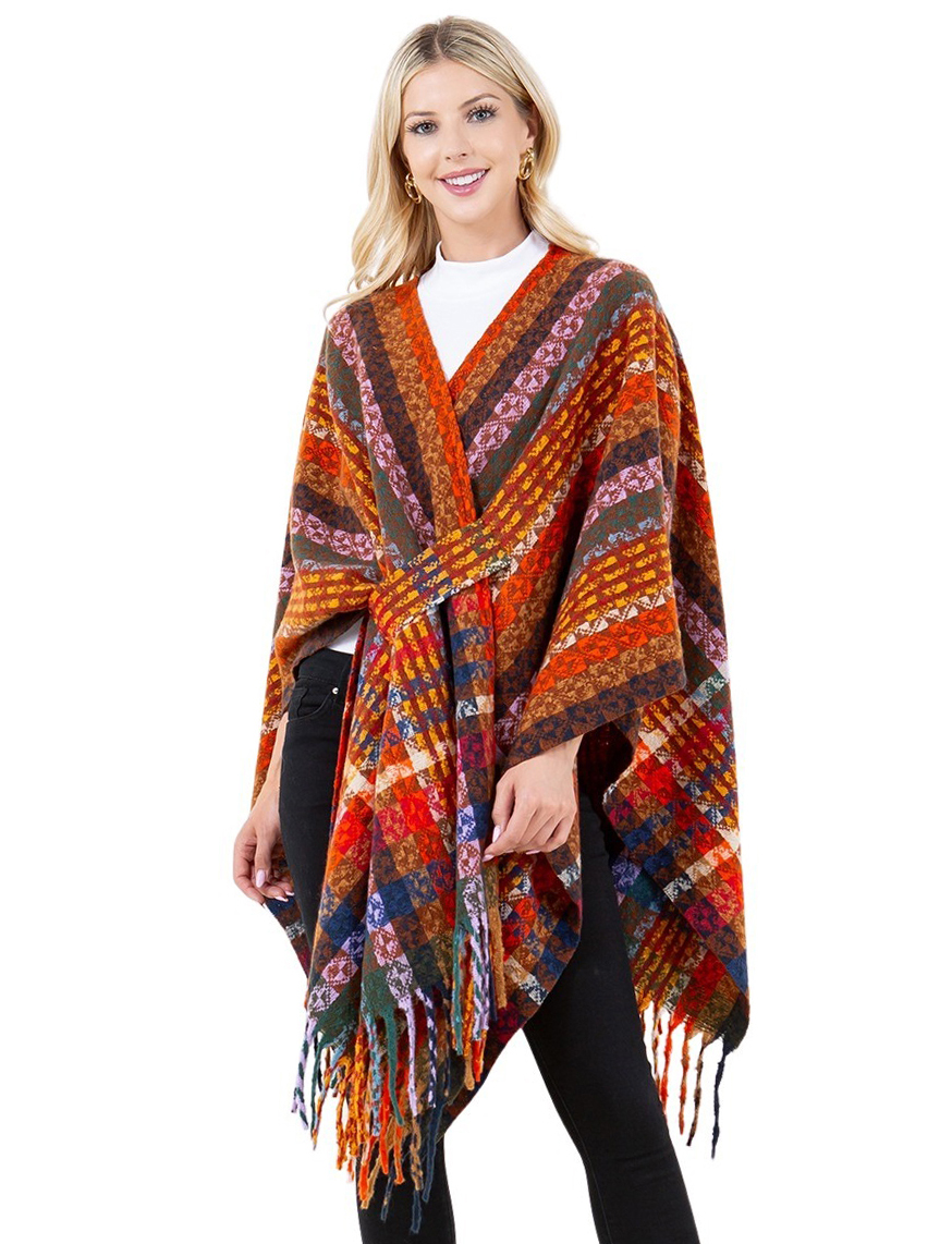 4316 - Multi-Colored Yarn Shawl with Loop