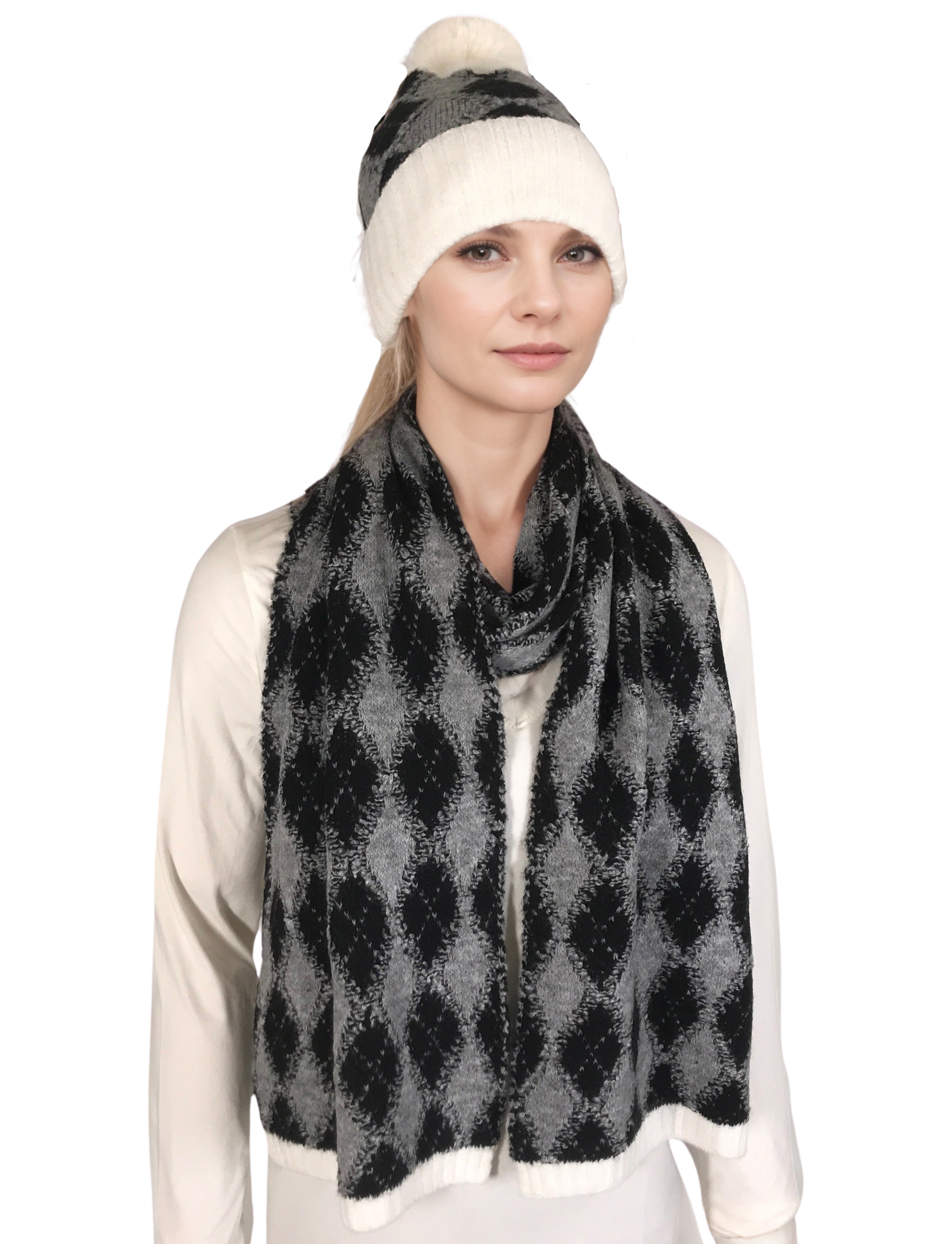 wholesale 3888 - Cashmere Feel Hat and Scarf Sets