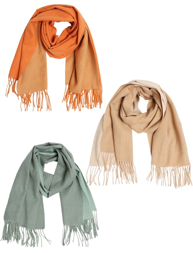 wholesale 2404 - Two-Tone Scarves