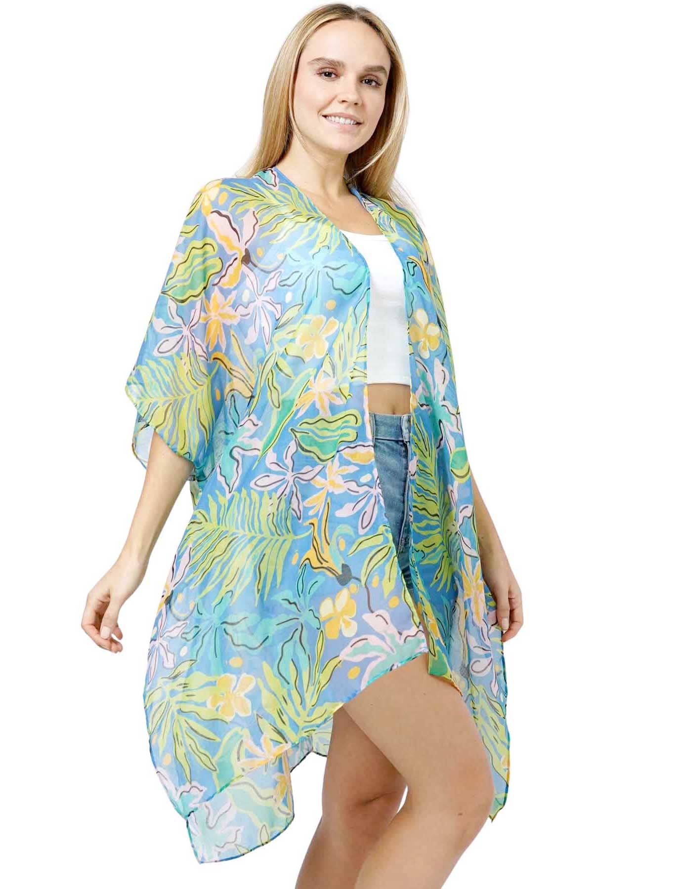 wholesale 5100 - Tropical Print Kimonos