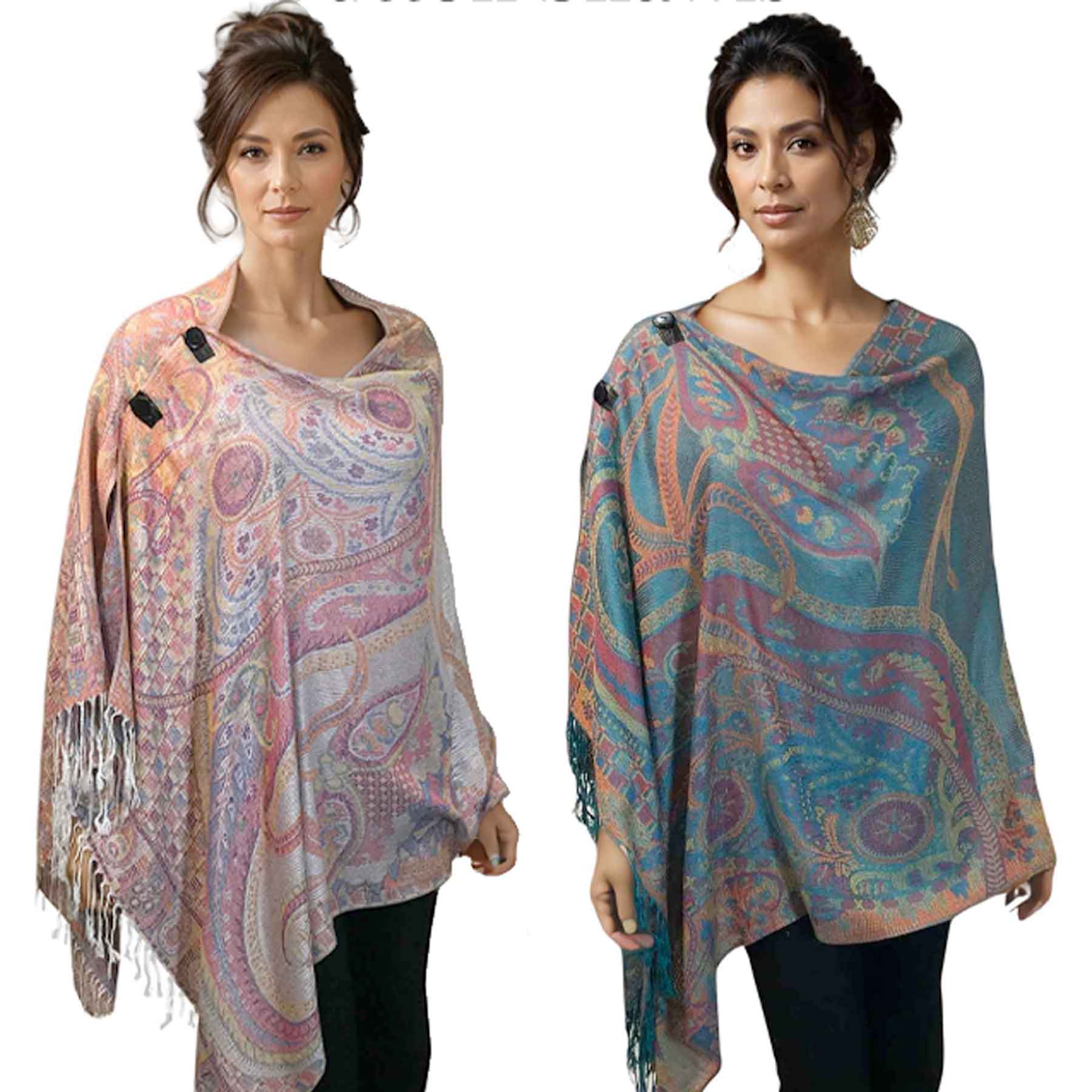 3109 - Pashmina Style Button Shawls (Prints)