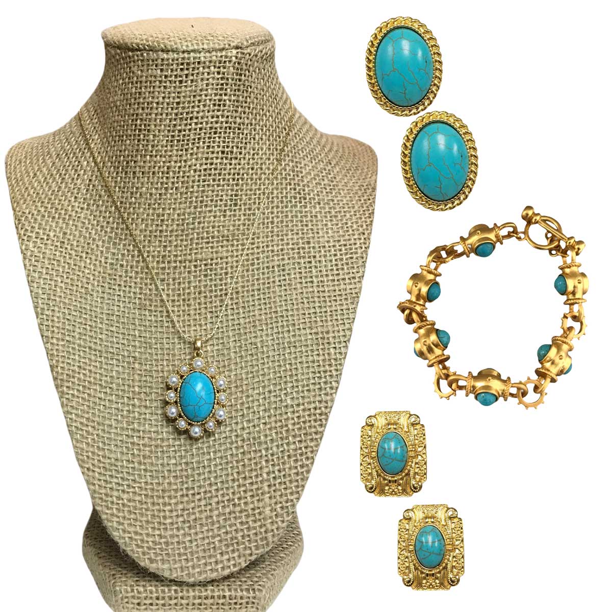 3907 - 18K Turquoise Jewelry